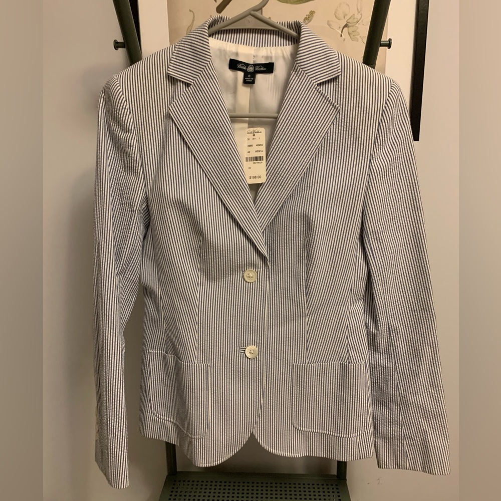 NWT Brooks Brothers women’s lightweight pinstriped blazer | 0